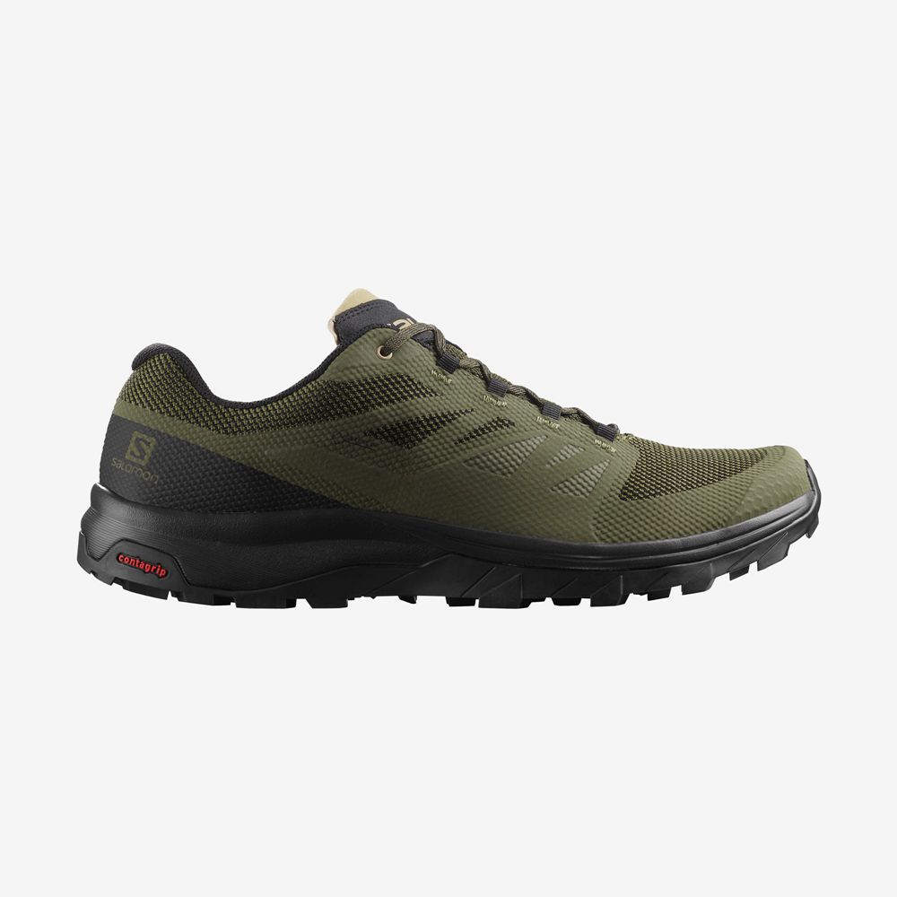 Zapatillas Trekking Salomon Hombre Verde Oliva Verde - Salomon Argentina OUTLINE GORE-TEX,031897-XBN